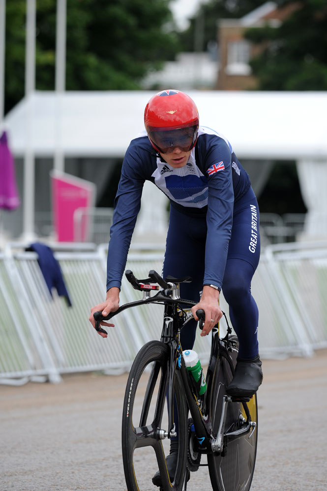 Chris Froome, London 2012 Olympic time trial training, 31 July 2012