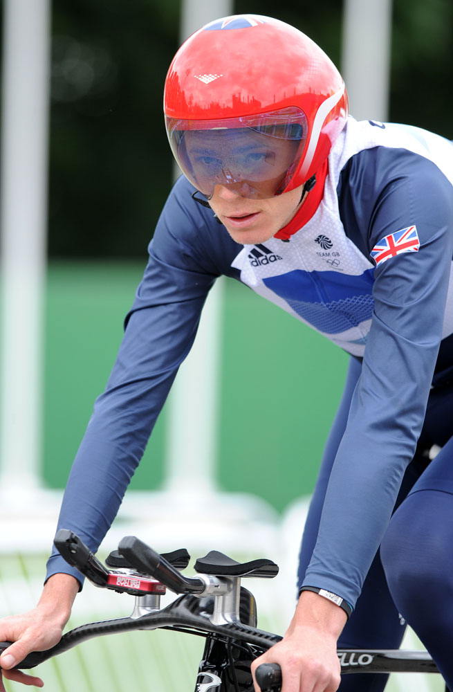 Chris Froome, London 2012 Olympic time trial training, 31 July 2012