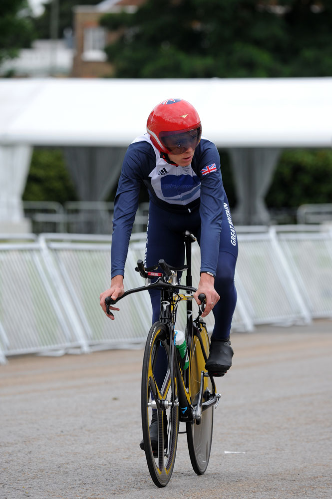 Chris Froome, London 2012 Olympic time trial training, 31 July 2012
