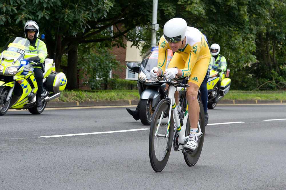 Michael Rogers, London 2012 Olympic time trial training, 31 July 2012