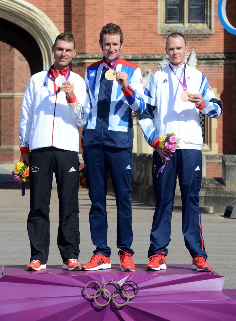 Podium, London 2012 Olympic Games, men's time trial