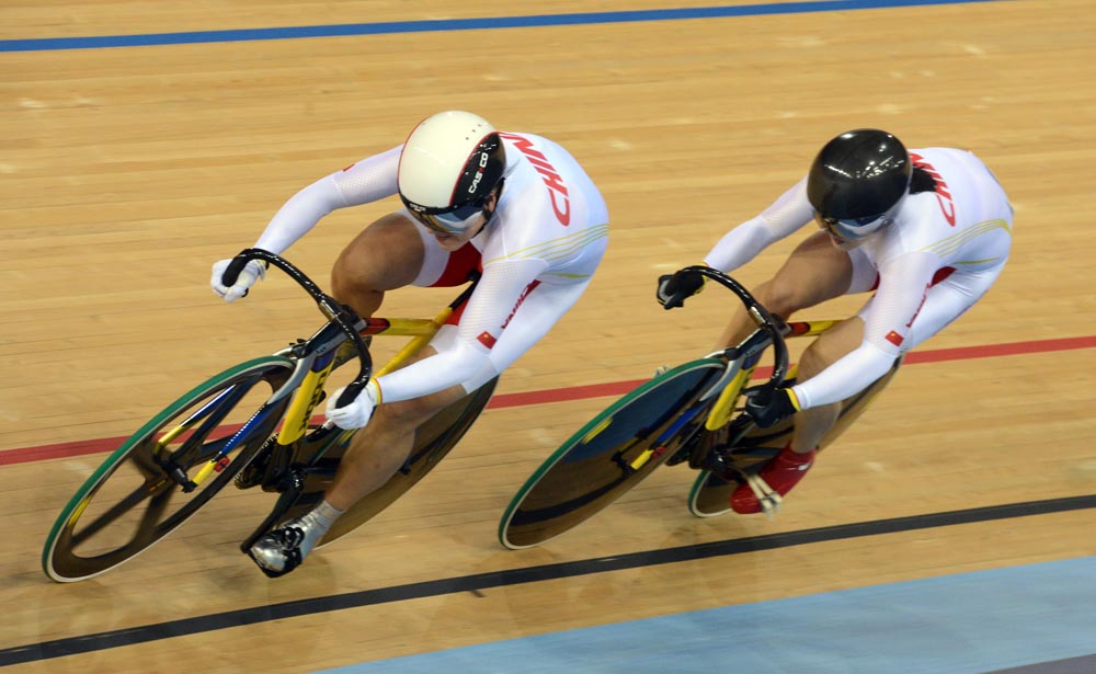 China women team sprint, London 2012 Olympic Games, track day one