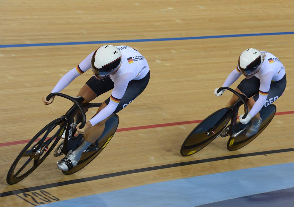 Germany women team sprint, London 2012 Olympic Games, track day one