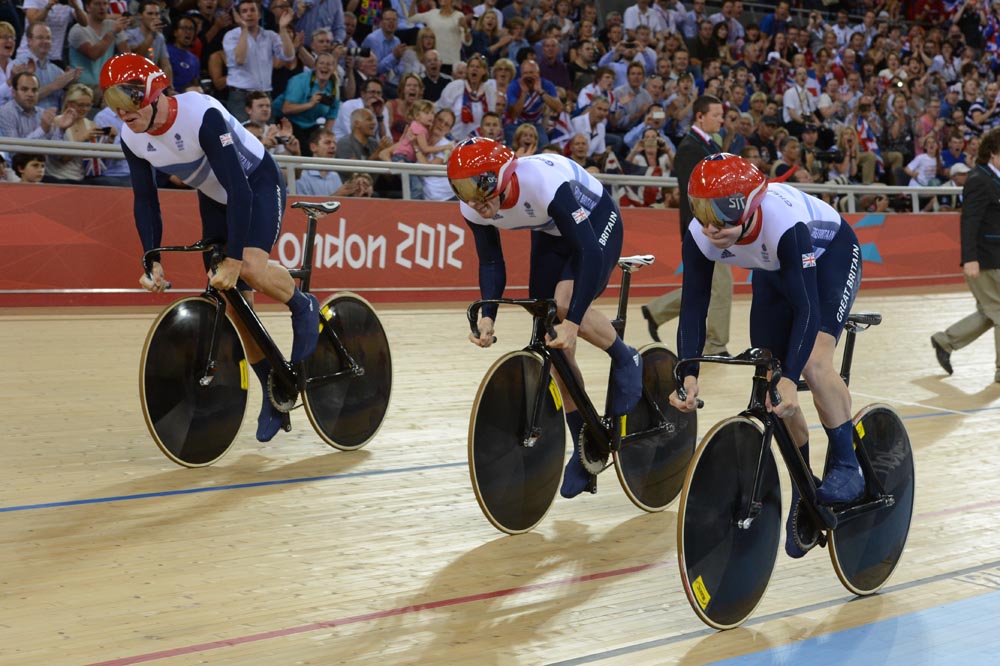 Great Britain team sprint men, London 2012 Olympic Games, track day one