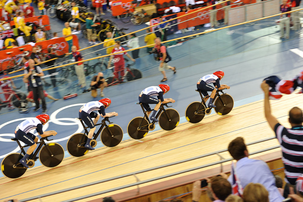 GB men team pursuit, London 2012 Olympic Games, track day one