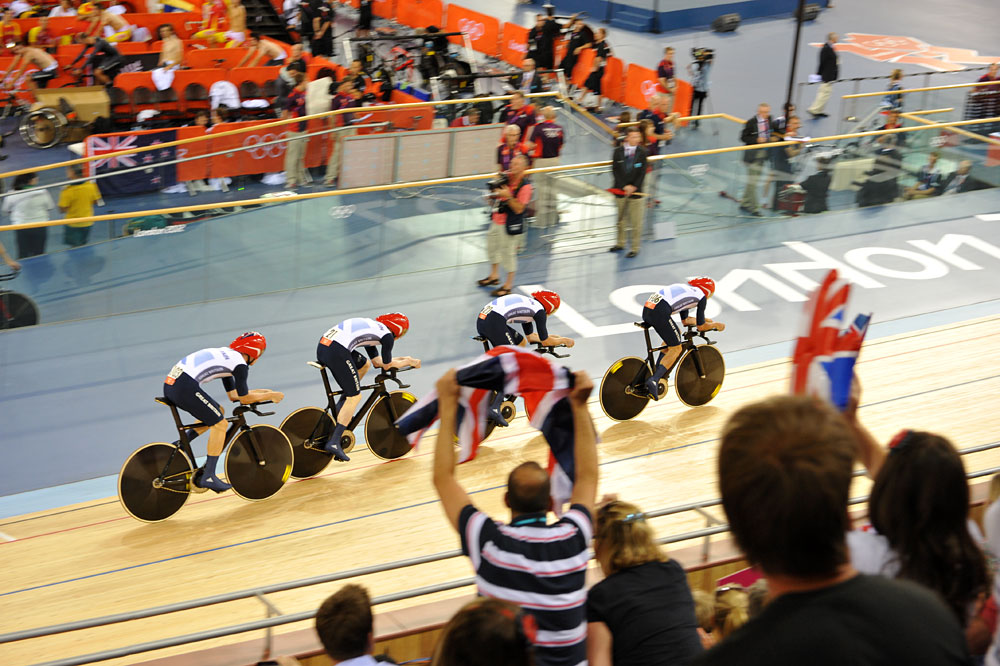 GB men team pursuit, London 2012 Olympic Games, track day one