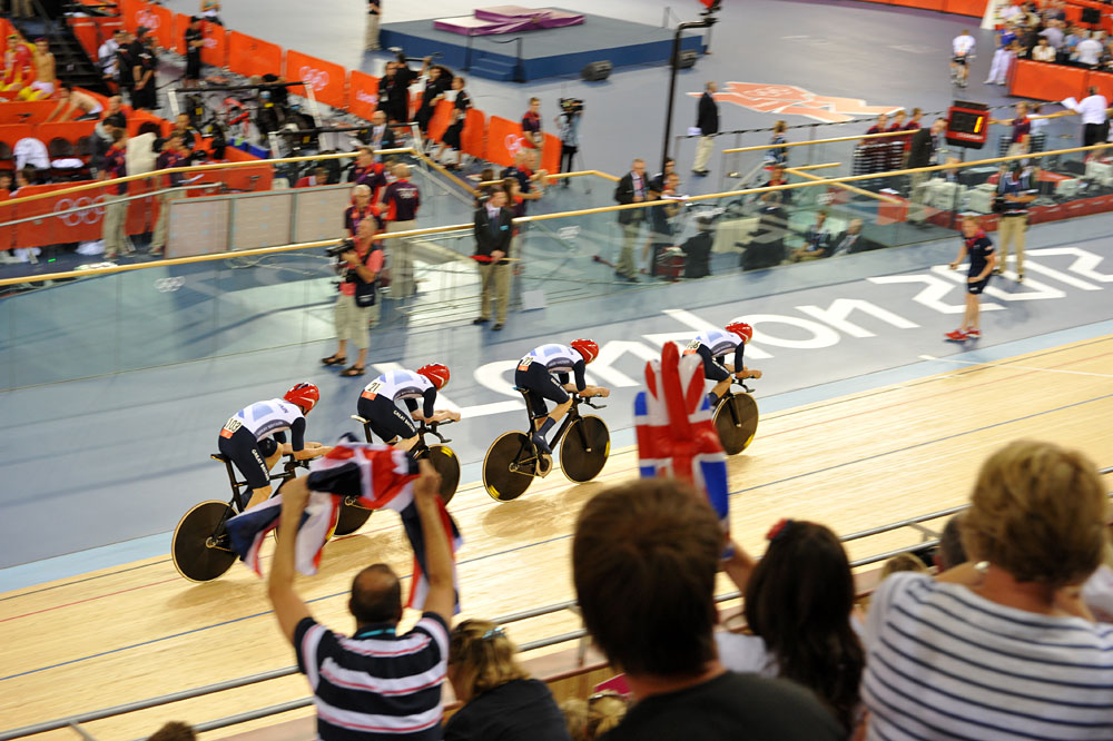 GB men team pursuit, London 2012 Olympic Games, track day one