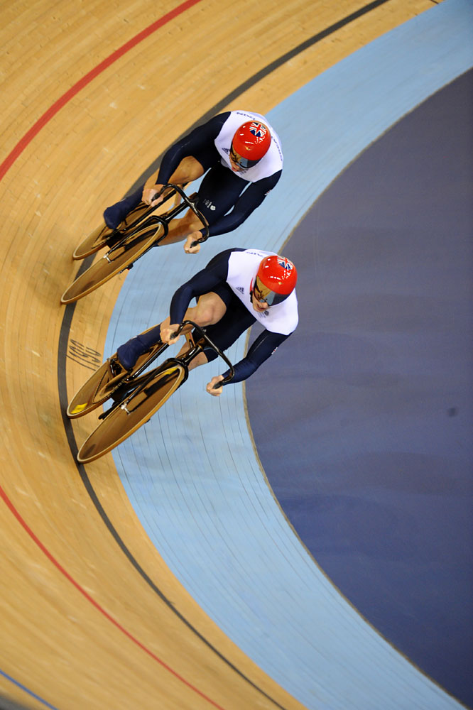 GB men's team sprint, London 2012 Olympic Games, track day one