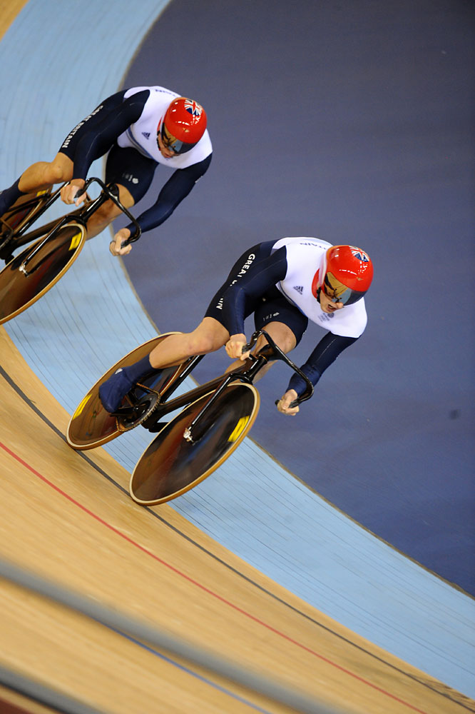GB men's team sprint, London 2012 Olympic Games, track day one