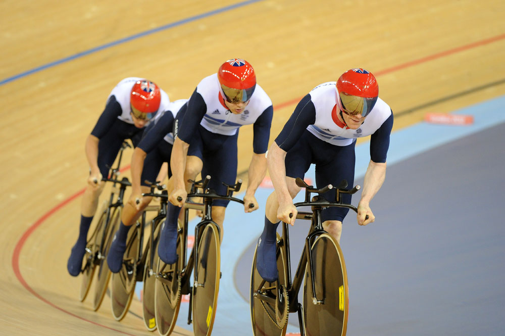 Ed Clancy starts, London 2012 Olympic Games, track day one
