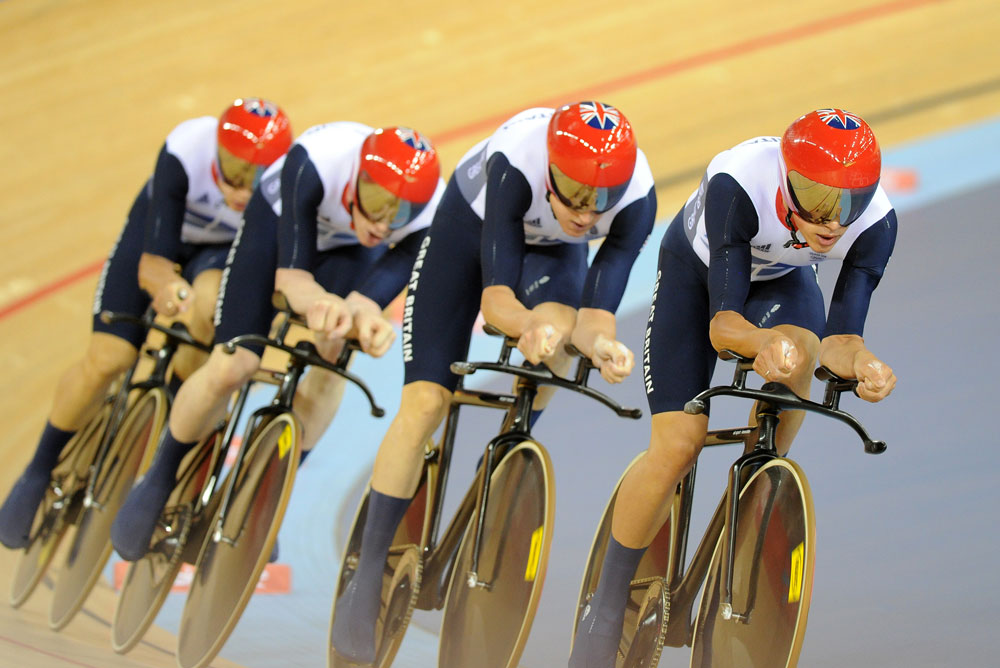 GB team pursuit, London 2012 Olympic Games, track day one