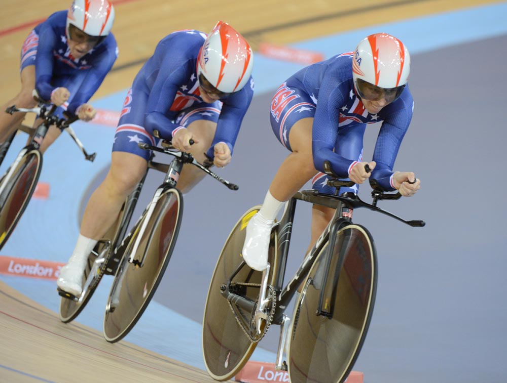 USA team pursuit, London 2012 Olympic Games, track day two