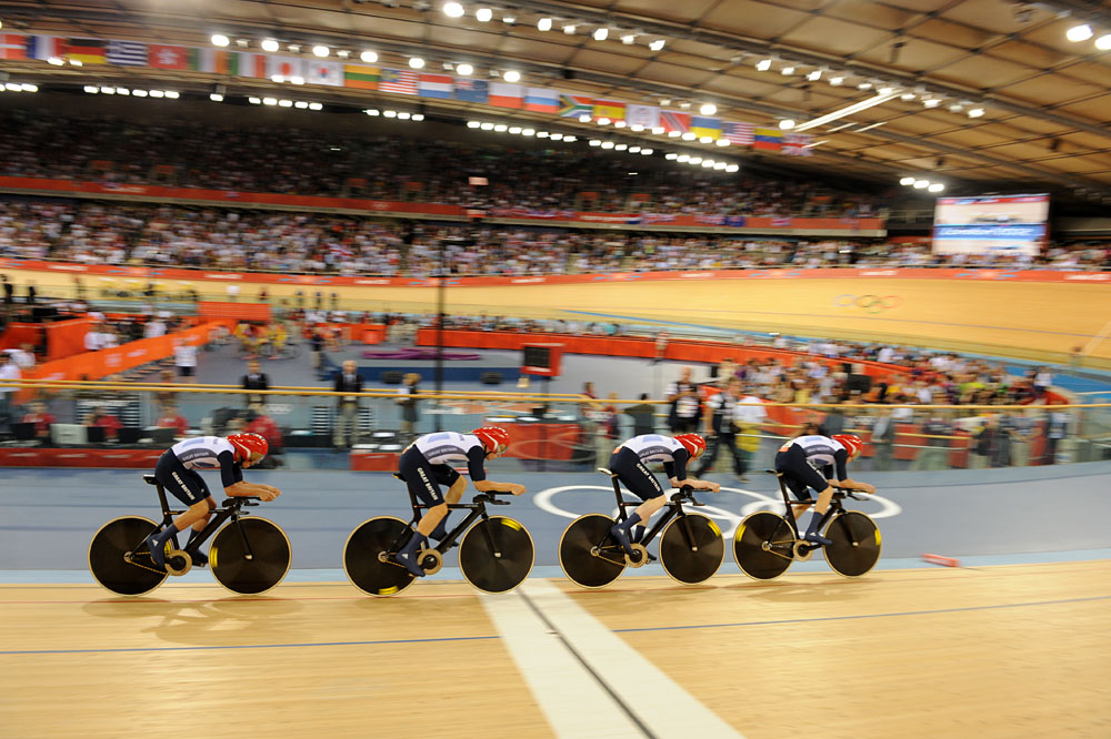 GB team pursuiters, London 2012 Olympic Games, track cycling day two GB team pursuiters, London 2012 Olympic Games, track cycling day two