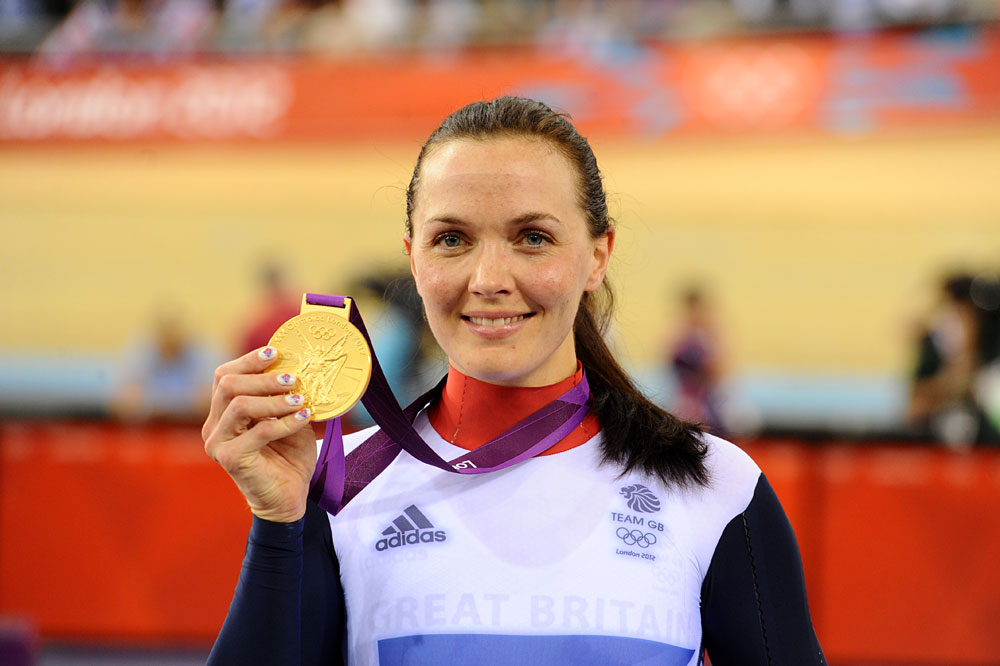 Victoria Pendleton wins keirin, London 2012 Olympic Games, track cycling day two Victoria Pendleton wins keirin, London 2012 Olympic Games, track cycling day two