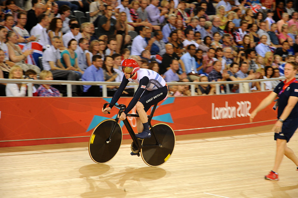 Ed Clancy, omnium, London 2012 Olympic Games, track day three evening session
