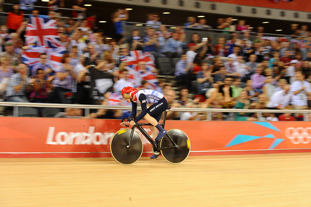 Ed Clancy, omnium, London 2012 Olympic Games, track day three evening session