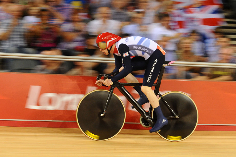 Ed Clancy, omnium, London 2012 Olympic Games, track day three evening session