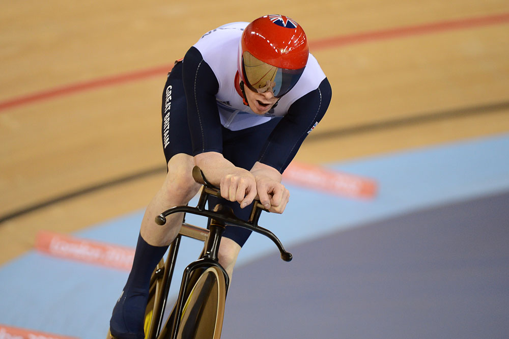 Ed Clancy, omnium, London 2012 Olympic Games, track day four morning session