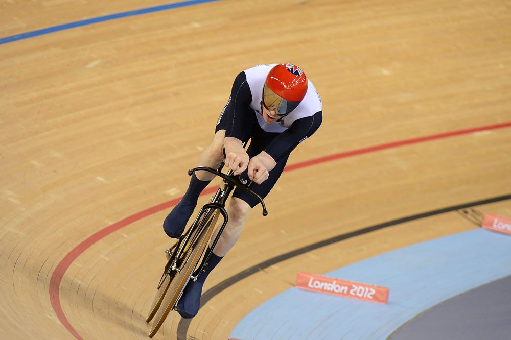 Ed Clancy, omnium, London 2012 Olympic Games, track day four morning session