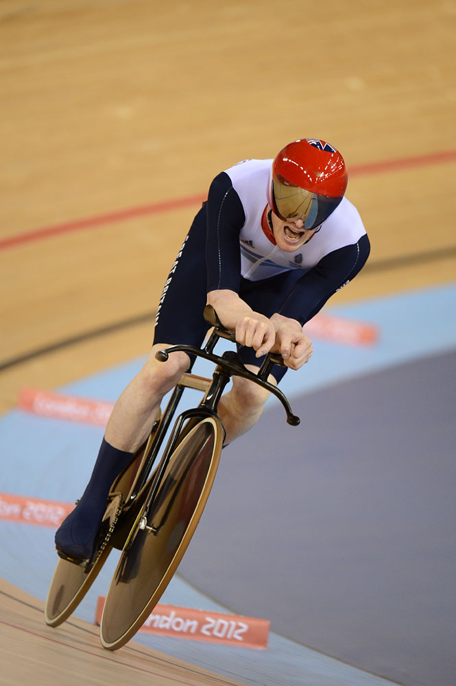 Ed Clancy, omnium, London 2012 Olympic Games, track day four morning session