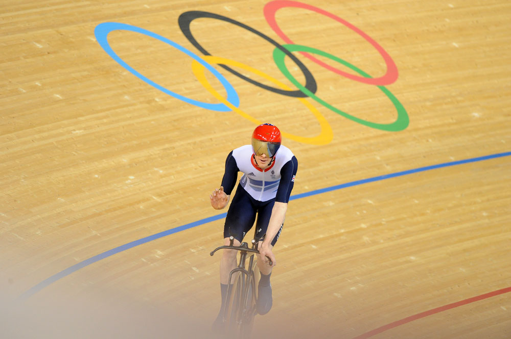 Ed Clancy, omnium, London 2012 Olympic Games, track cycling day four morning session