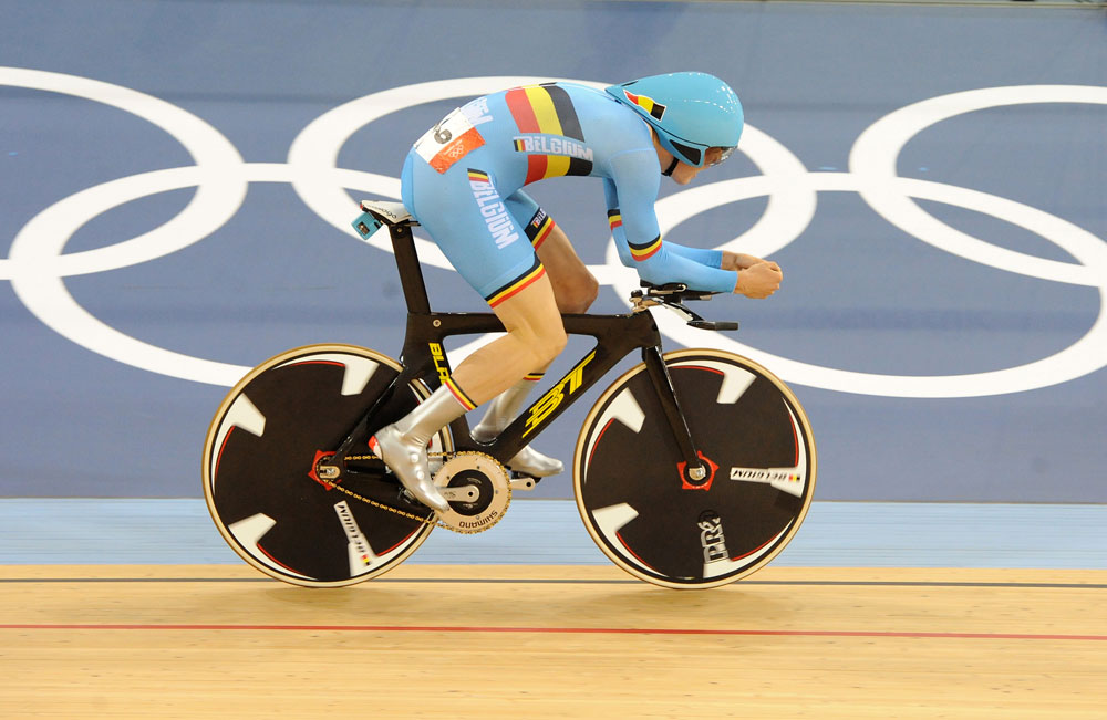 Gijs Van Hoecke, omnium, London 2012 Olympic Games, track cycling day four morning session