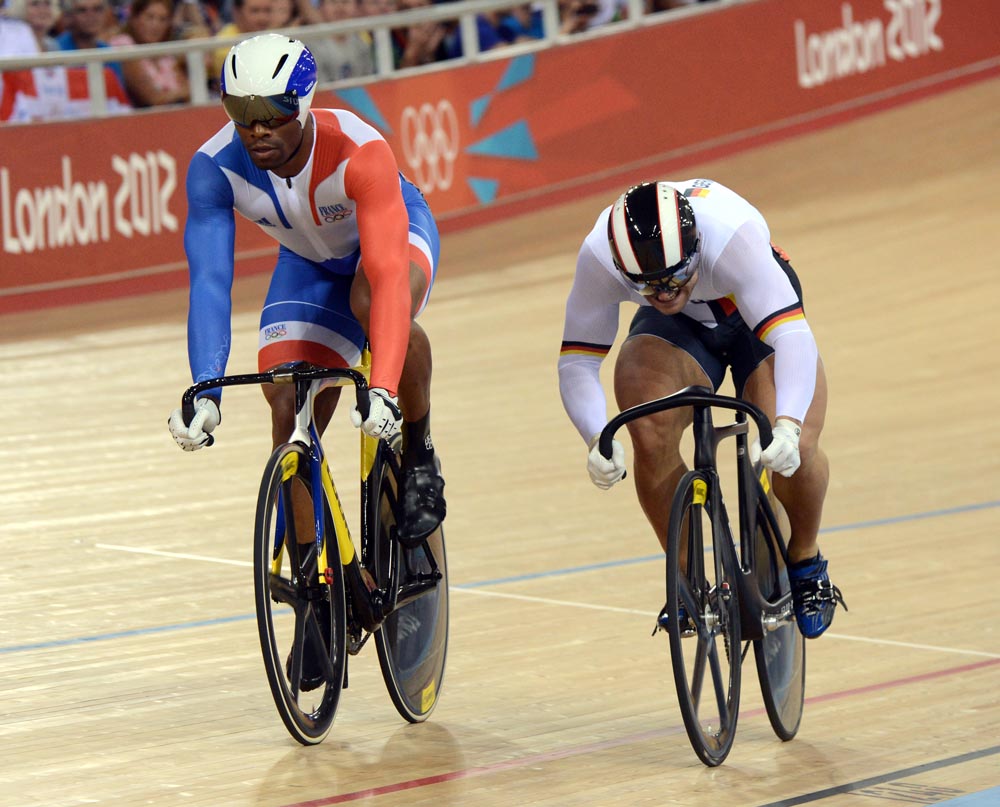 Bauge and Forstemann, sprint, London 2012 Olympic Games, track day four evening session