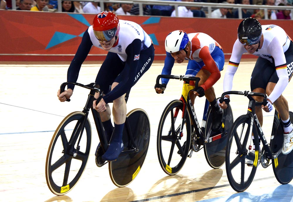 Clancy and Kluge, omnium, London 2012 Olympic Games, track day four evening session
