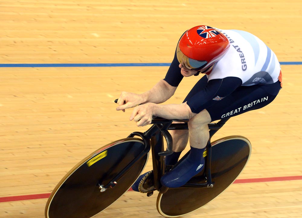 Ed Clancy, omnium kilo, London 2012 Olympic Games, track day four evening session