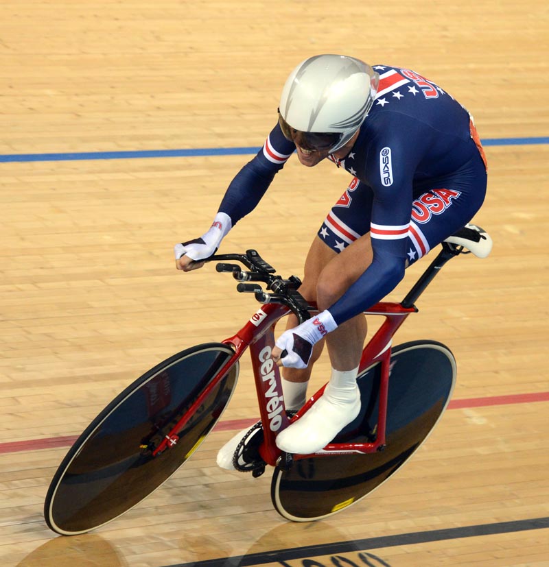 Bobby Lea, omnium kilo, London 2012 Olympic Games, track day four evening session