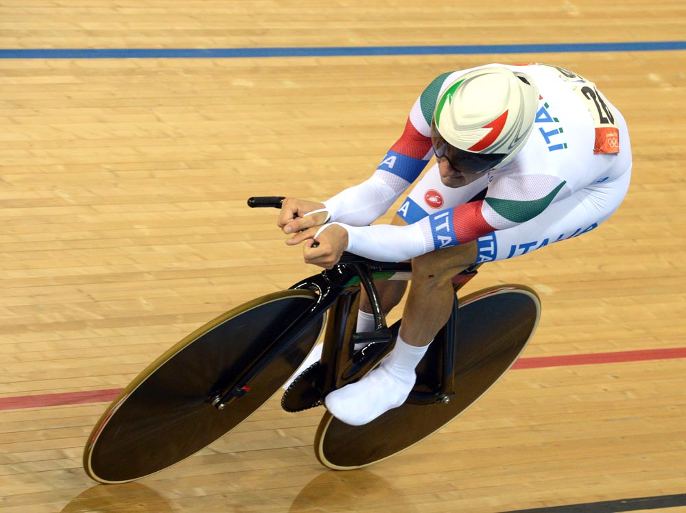 london12-track4-GW-viviani omnium.jpg Elia Viviani, omnium kilo, London 2012 Olympic Games, track day four evening session