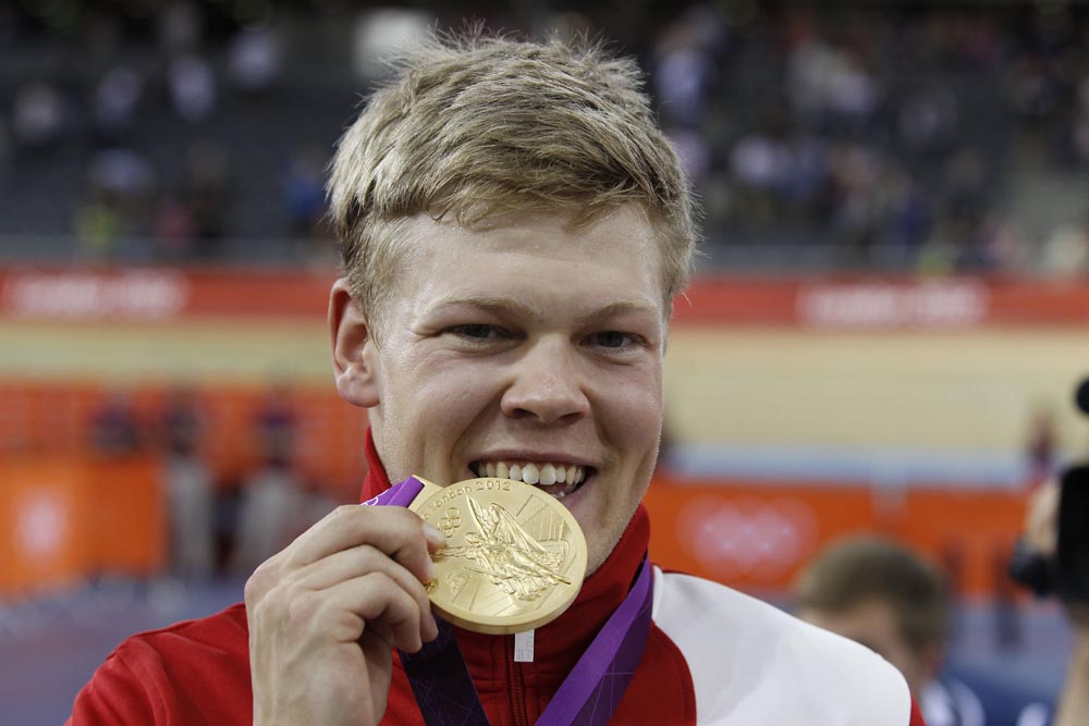 london12-track4-GW-hansen medals.jpg Lasse Hansen omnium gold, London 2012 Olympic Games, track day four evening session