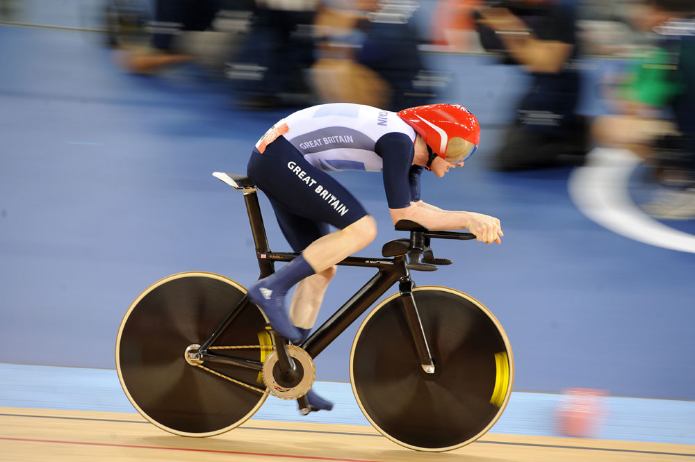 Clancy in omnium kilo, London 2012 Olympic Games, track day four