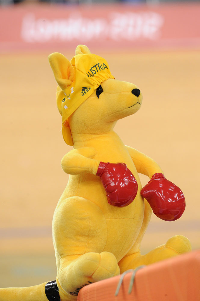 Mitcho the mascot, London 2012 Olympic Games, track day four