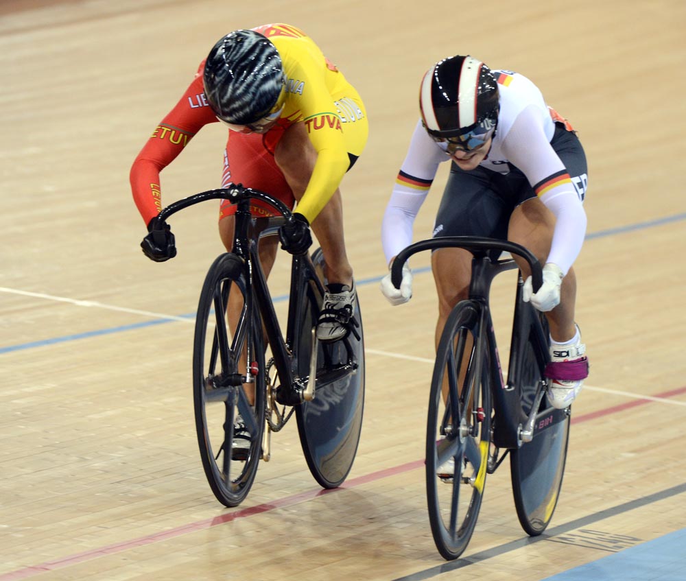 Krupeckaite and Vogel sprint, London 2012 Olympic Games, track day 5