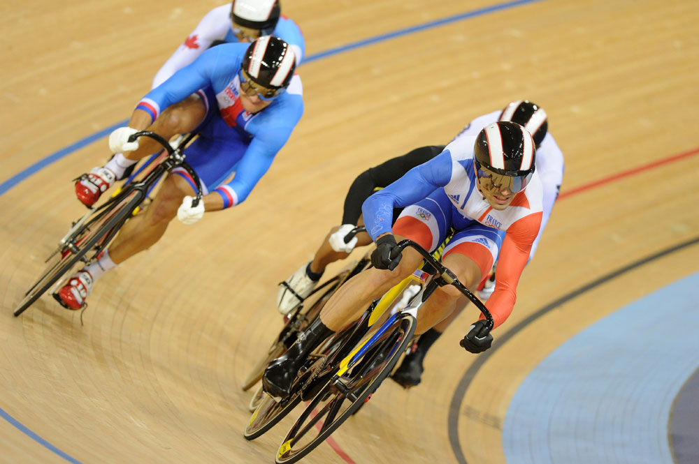 london12-track6am-aj-Bourgain.jpg Mickael Bourgain leads, London 2012 Olympic Games, track day six morning session
