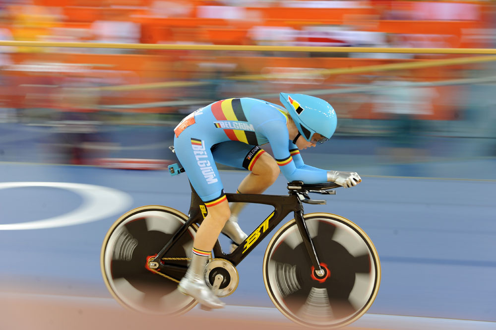 Jolien D'Hoore, women's omnium, London 2012 Olympic Games, track day six morning session