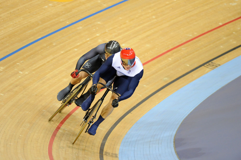 Chris Hoy, keirin, London 2012 Olympic Games, track day six morning session