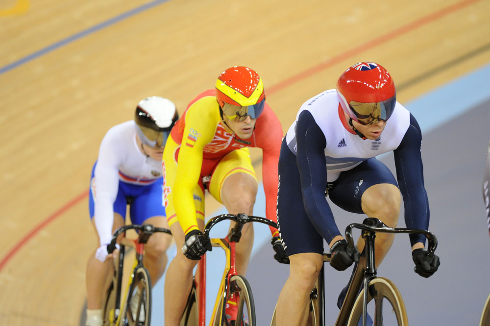 Chris Hoy, keirin, London 2012 Olympic Games, track day six morning session