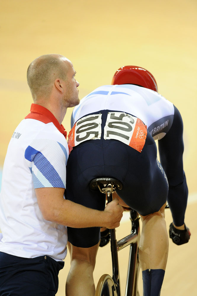 Chris Hoy, keirin, London 2012 Olympic Games, track day six morning session