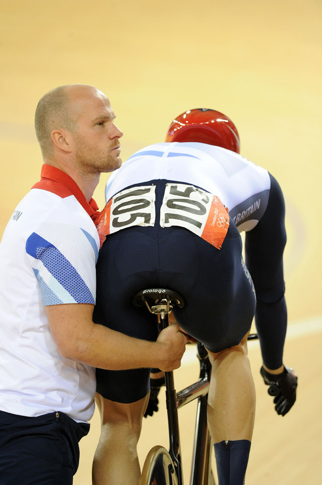 Chris Hoy, keirin, London 2012 Olympic Games, track day six morning session