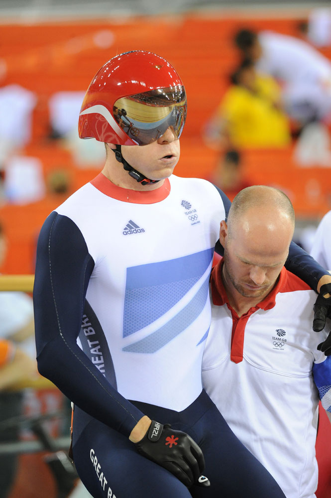 Chris Hoy, keirin, London 2012 Olympic Games, track day six morning session
