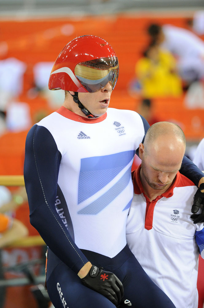 Chris Hoy, keirin, London 2012 Olympic Games, track day six morning session