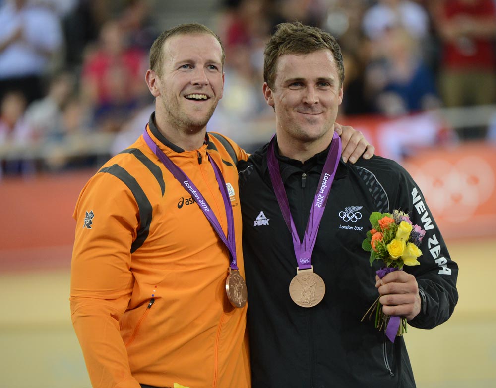 Teun Mulder and Simon van Velthooven share bronze, London 2012 Olympic Games, track day six