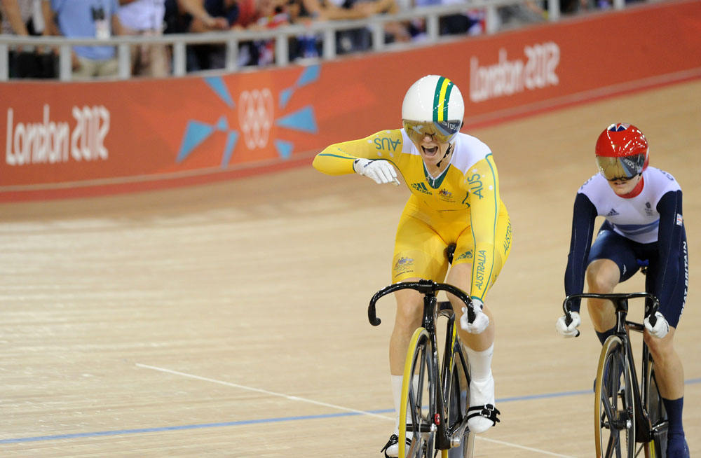 Anna Meares wins sprint, London 2012 Olympic Games, track day six