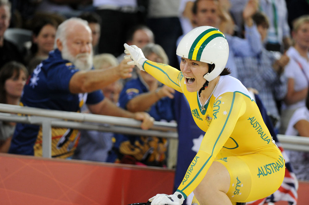 Anna Meares wins sprint, London 2012 Olympic Games, track day six