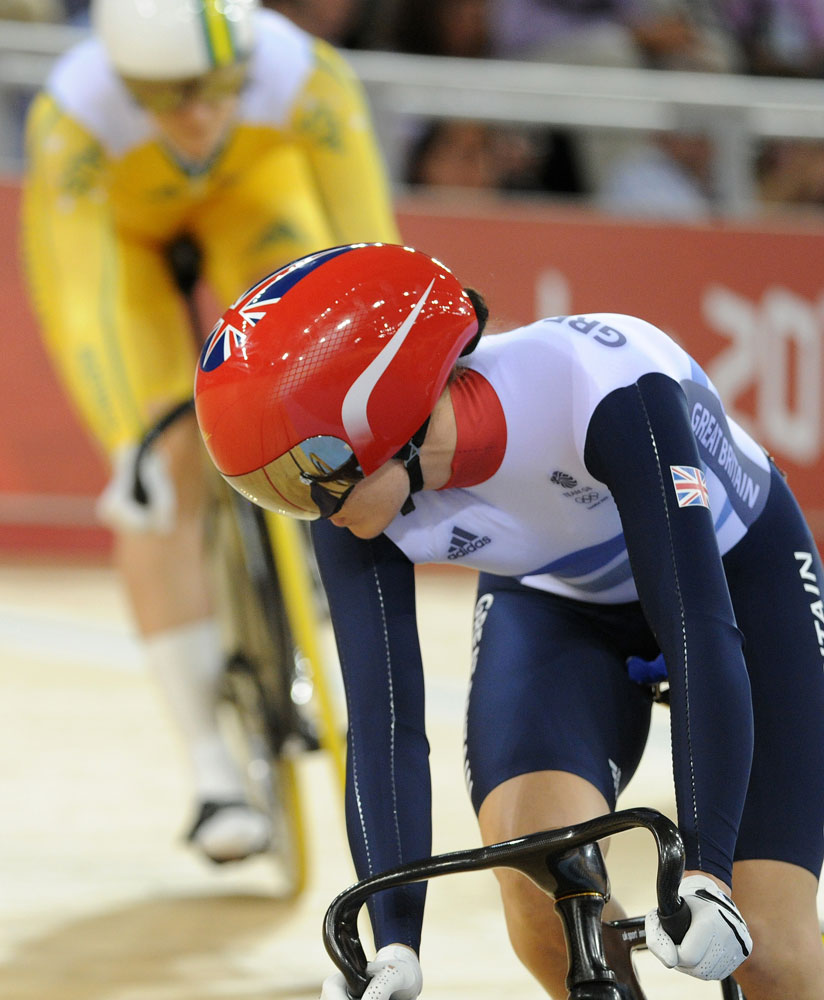 Meares and Pendleton, sprint, London 2012 Olympic Games, track day six