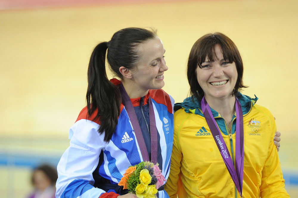 Meares and Pendleton, sprint, London 2012 Olympic Games, track day six