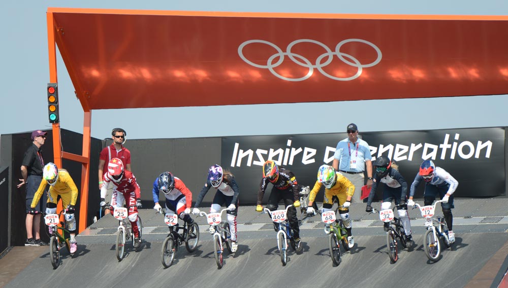 Women's semi-finals start, BMX finals, London 2012 Olympic Games