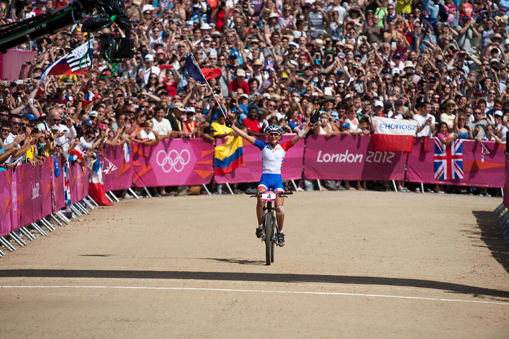 Julie Bresset wins, Women's mountain biking, London 2012 Olympic Games